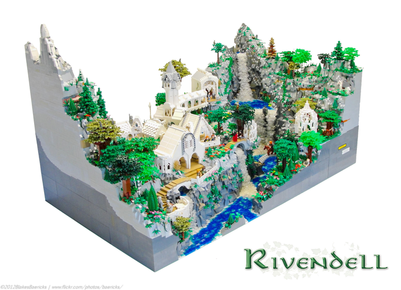 Illustration for article titled Rivendell from Lord of the Rings, made out of 50,000-plus LEGO bricks